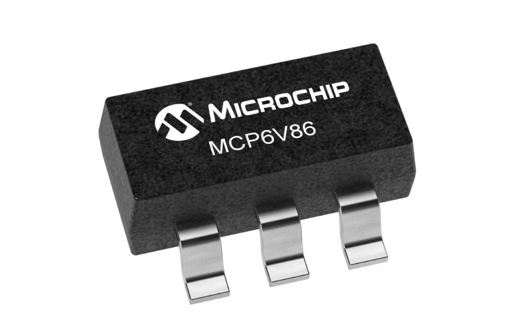 Microchip ゼロ ドリフト オペアンプ MCP6V86 製品イメージ