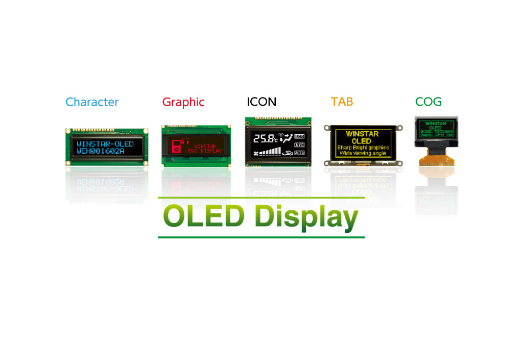 Winstar OLED ディスプレイラインアップ製品イメージ