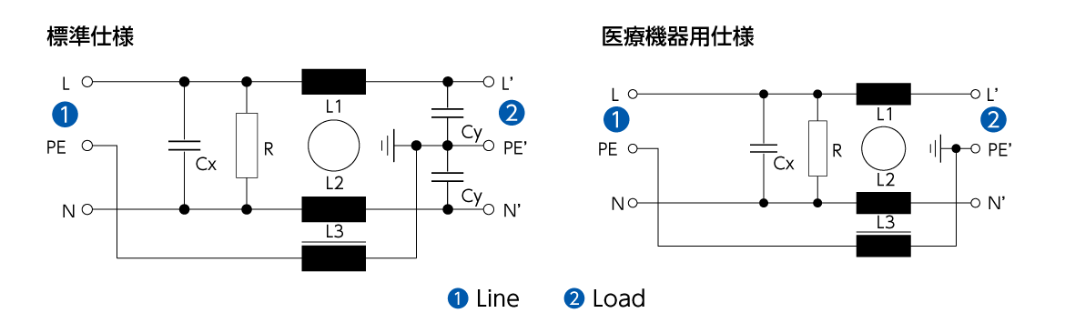 チョーク付 C20F 回路図